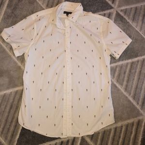 Express men’s cotton button shirt Hawaiian theme